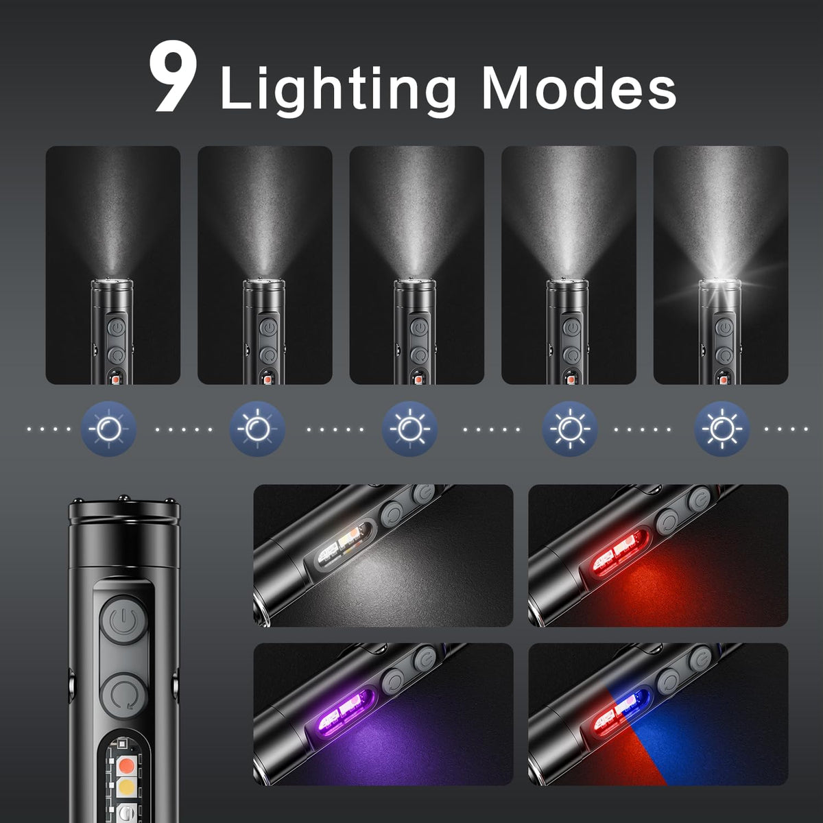 Mini Multifunctional Aluminum Alloy Flashlight